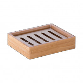 SENSEA NATURAL BAMBOO SOAP DISH WOOD