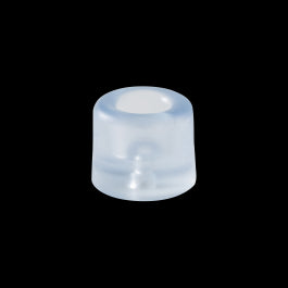 VULCANISED RUBBER DOORSTOP WITH TRANSPARENT DOUBLE FASTENING D 3 X H 2.5 CM