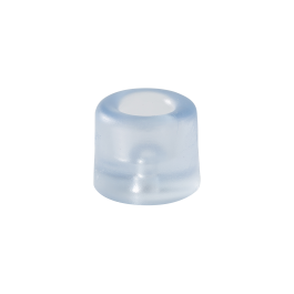 VULCANISED RUBBER DOORSTOP WITH TRANSPARENT DOUBLE FASTENING D 3 X H 2.5 CM