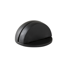 ZINC MOON DOORSTOP WITH DOUBLE MATT BLACK FIXING D 4.7 X H 2.5 CM, 2 PIECES INSPIR