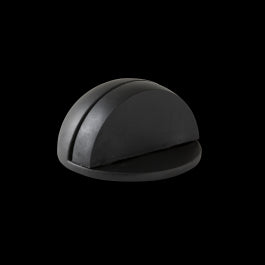 ZINC MOON DOORSTOP WITH DOUBLE MATT BLACK FIXING D 4.7 X H 2.5 CM, 2 PIECES INSPIR