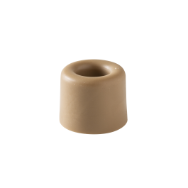 VULCANISED RUBBER DOORSTOP WITH DOUBLE FASTENING MATT BROWN D 3 X H 2.5 CM