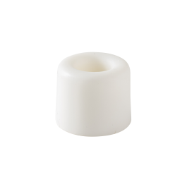 VULCANISED RUBBER DOORSTOP WITH DOUBLE FASTENING WHITE D 3 X H 2.5 CM