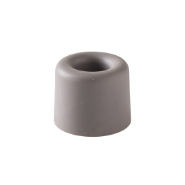 VULCANISED RUBBER DOORSTOP WITH DOUBLE FASTENING GREY D 3 X H 2.5 CM