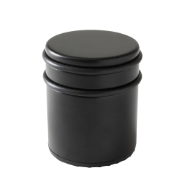 BLACK STAINLESS STEEL DOORSTOP, D7.2X8.1CM