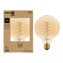 LED DECORATIVE BULB E27= 35W GLOBE LARGE AMBER