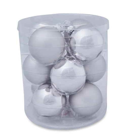 Casa SILVER S/12 CHR BAUBLES Ø6CM