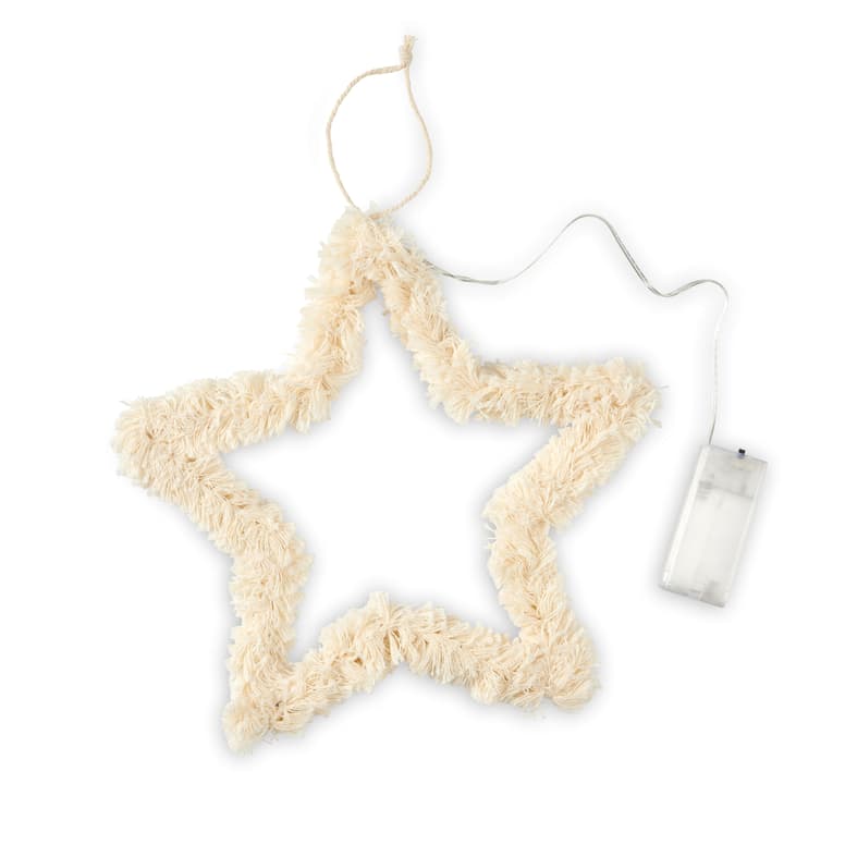 Casa FLUFFY White hanging decoration, H 25 x L 25 cm