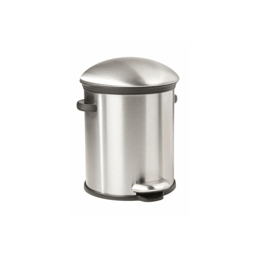 Casa ELEGANCE 5L silver pedal bin, H 30 x W 22,6 x D 27 cm