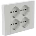 MULTI SOCKET SQUARE 4 SOCKETS P40 WHITE
