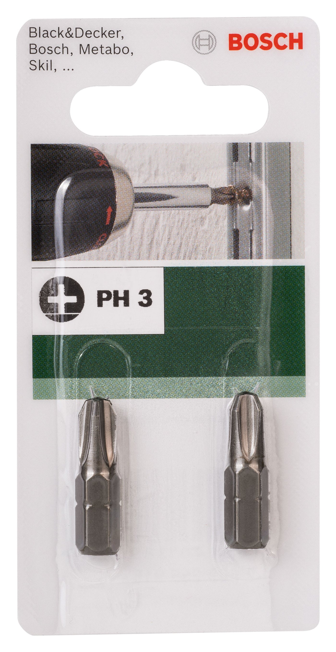 PH3 screwdriver bits, 25 mm, 2-piece set