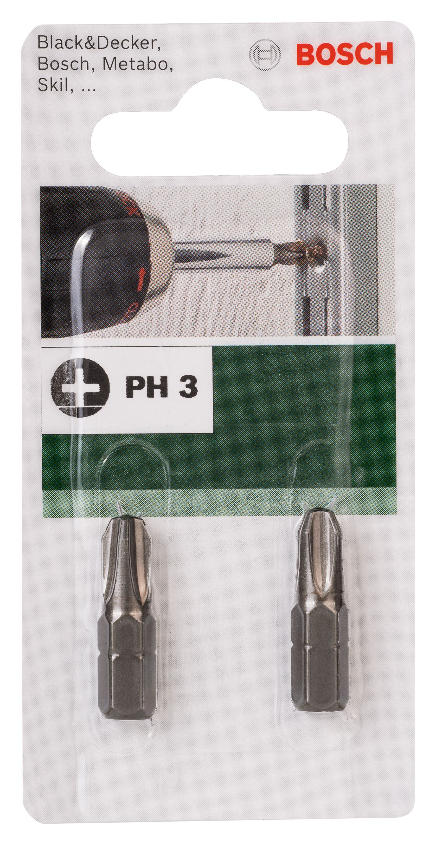 PH3 screwdriver bits, 25 mm, 2-piece set