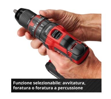 Trapano avvitatore a percussione a batteria te-cd 18/40 li-i +64 (1x2,0ah)