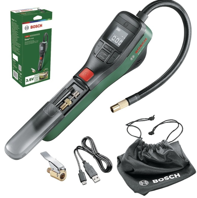 EasyPump mini battery-powered compressor + accessories