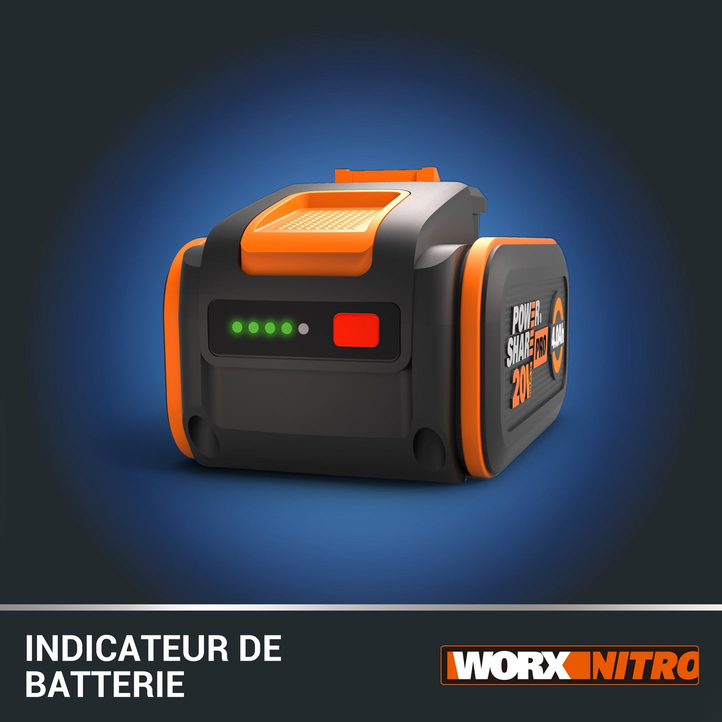 BATTERY 20V/4.0Ah LITHium PRO -WA3644 WORX