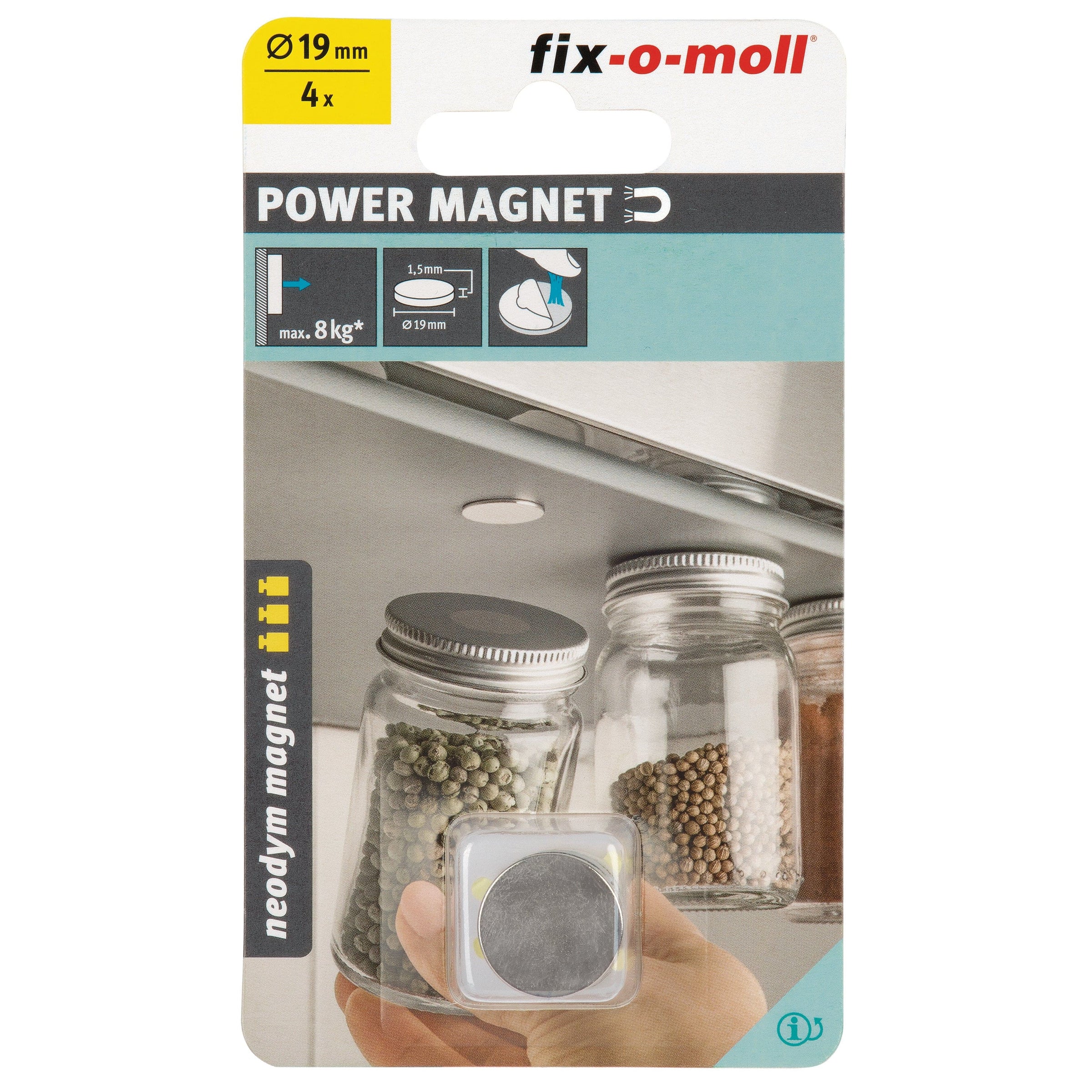 Bricocenter 4 NEODYMIUM DISK MAGNETS D19 H1.5MM