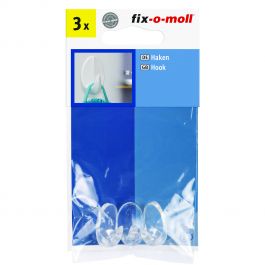 3 SMALL OVAL TRANSPARENT ADHESIVE HOOKS