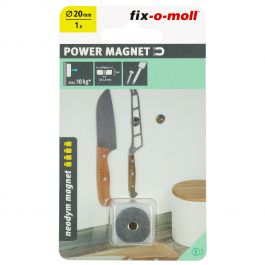 NEODYMIUM DISC MAGNET D 20MM H 6.9MM WITH HOLE D 4.5MM