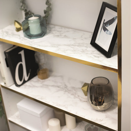 GREY VEINED MARBLE ADHESIVE PLASTIC 45X200