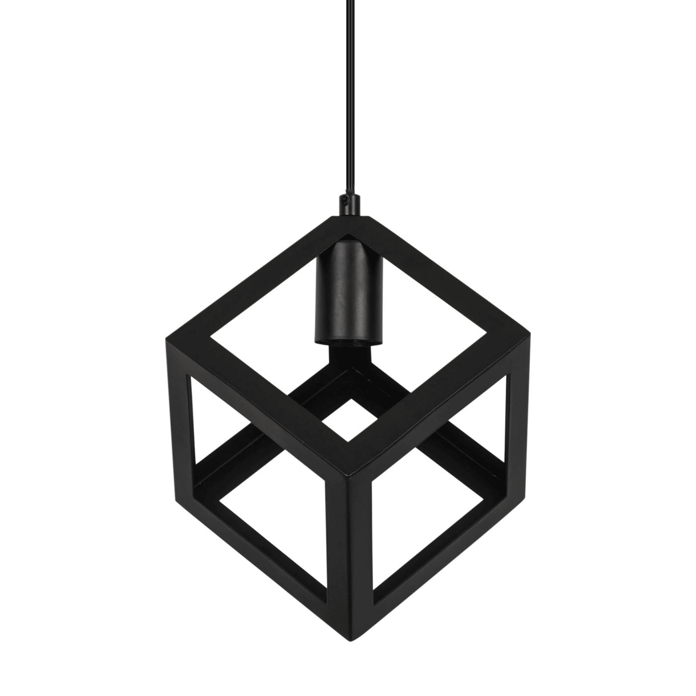 Lampadario plywood metallo nero l70cm 3xe27