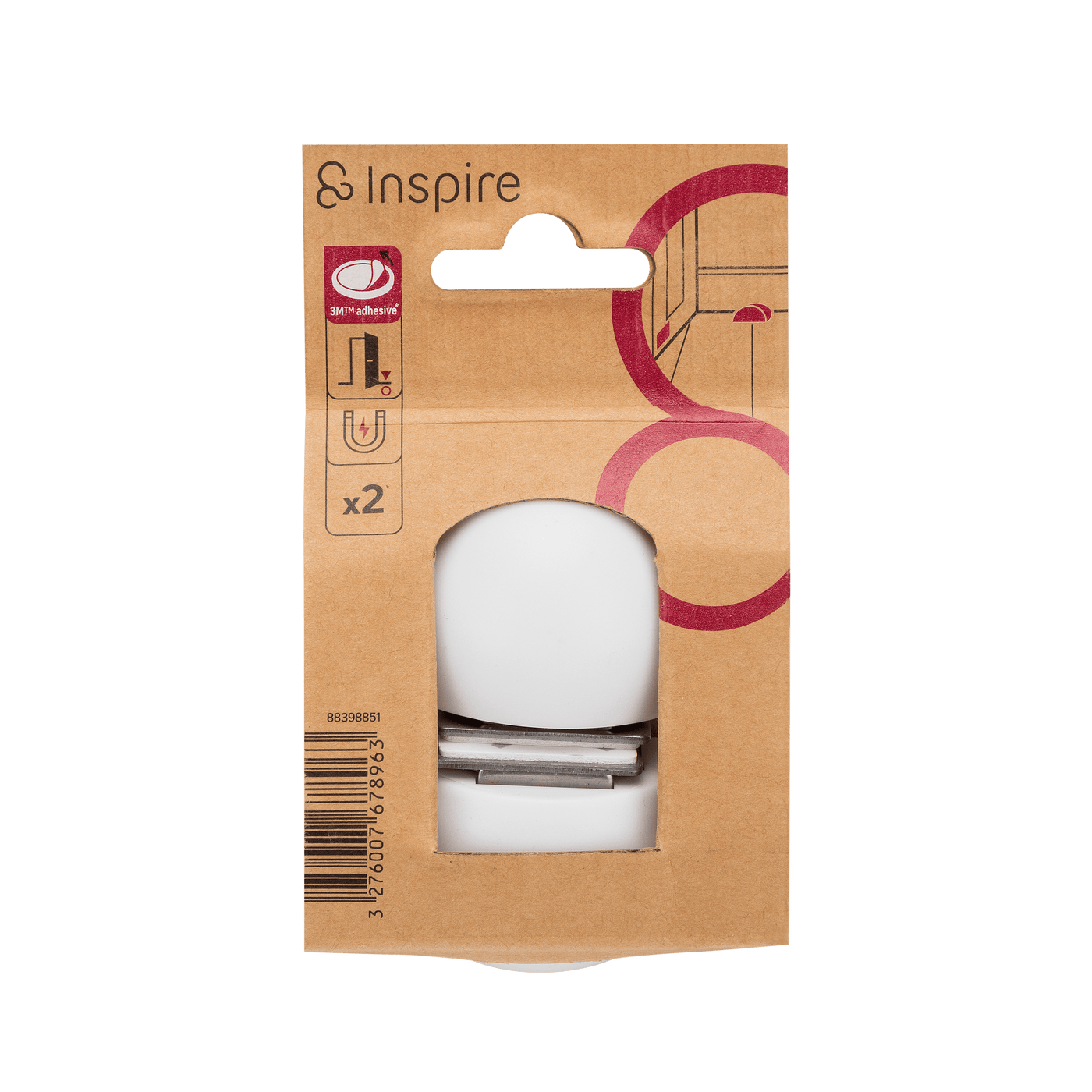 MAGNETIC DOORSTOP WITH ADHESIVE FASTENER