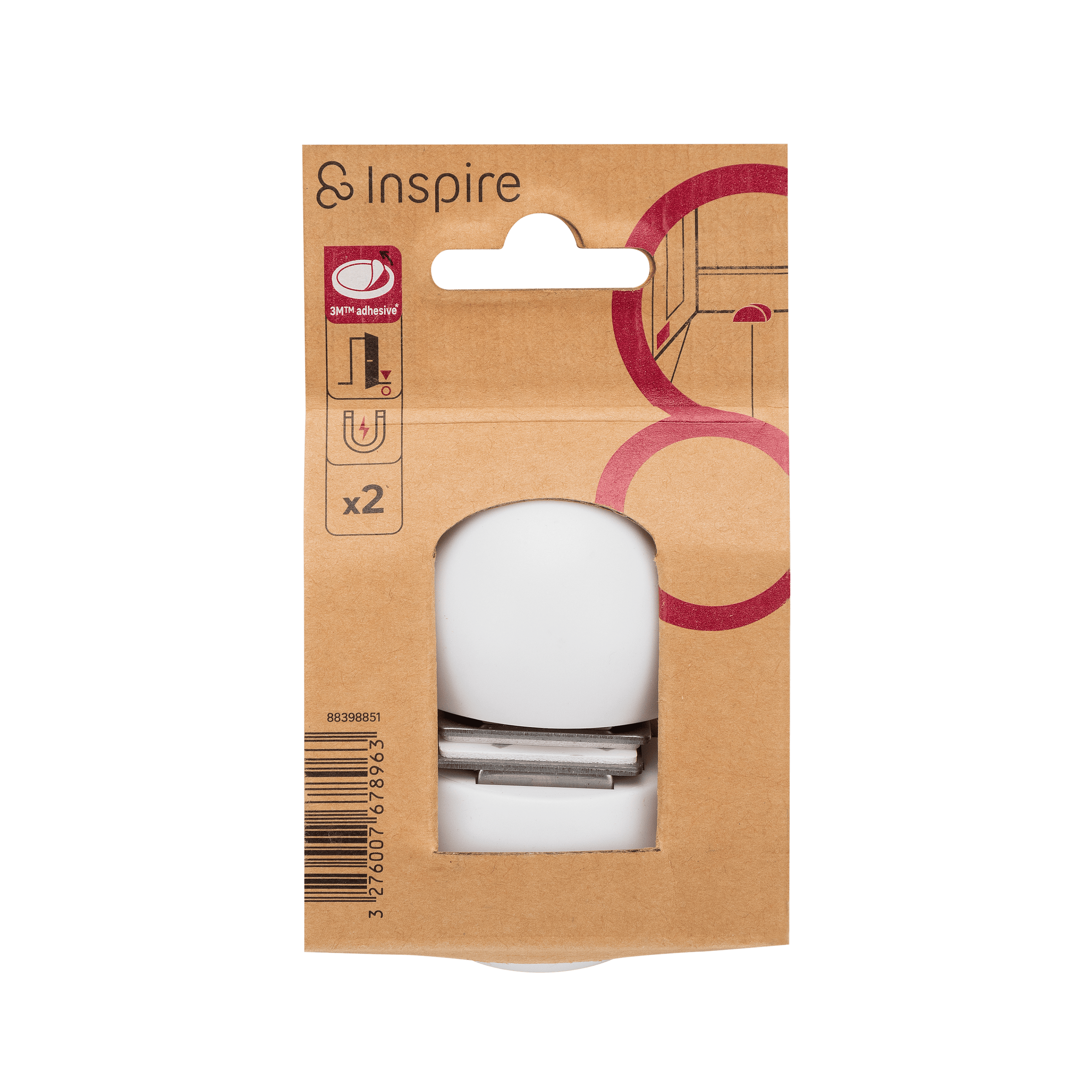 MAGNETIC DOORSTOP WITH ADHESIVE FASTENER