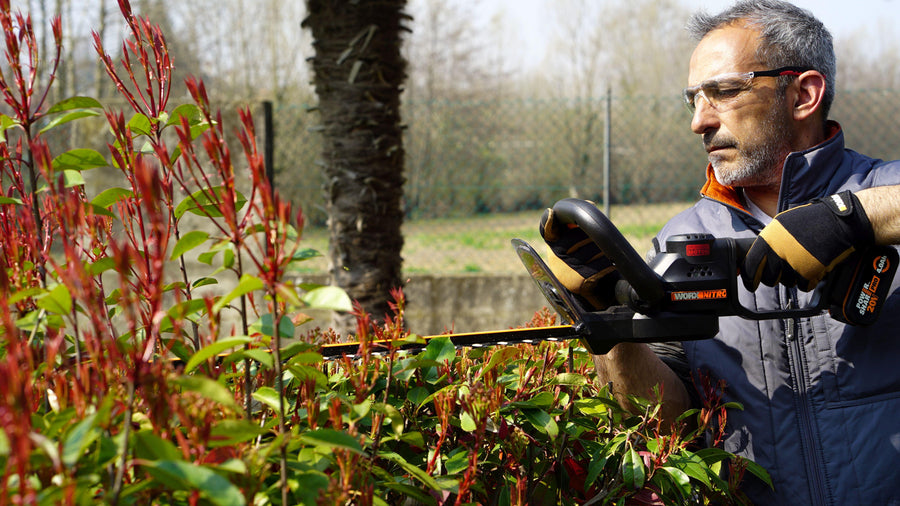 HEDGE TRIMMER BLADE 57CM CUT 27MM WORX NITRO WG263E WITH BATTERY AND CHARGE