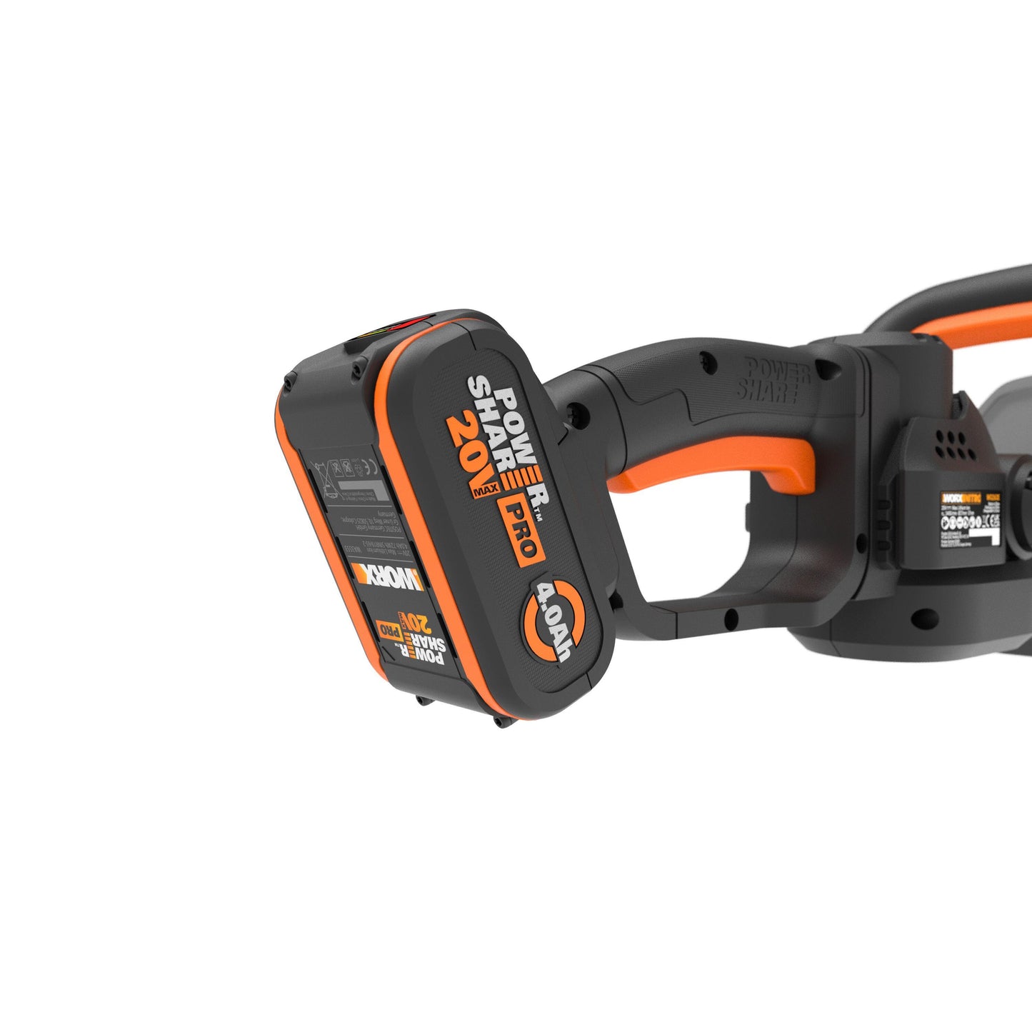 HEDGE TRIMMER BLADE 57CM CUT 27MM WORX NITRO WG263E WITH BATTERY AND CHARGE