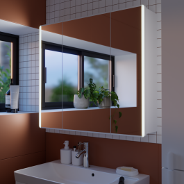 EASY LED MIRROR 3 DOORS L 80 H 70 P16 CM