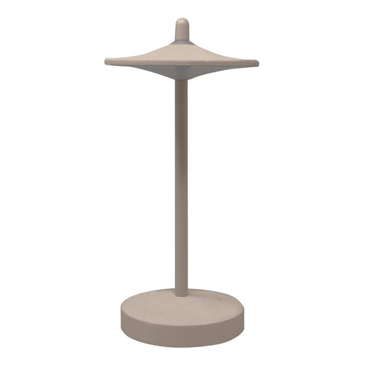 Sake plastic table lamp, sand, H18.5 cm, IP44