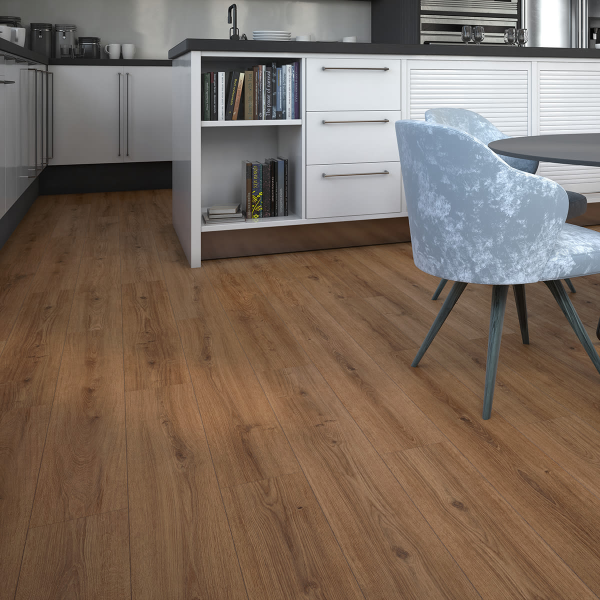 Laminate flooring h2o brown 7x128.5x19.2 2.46 m2
