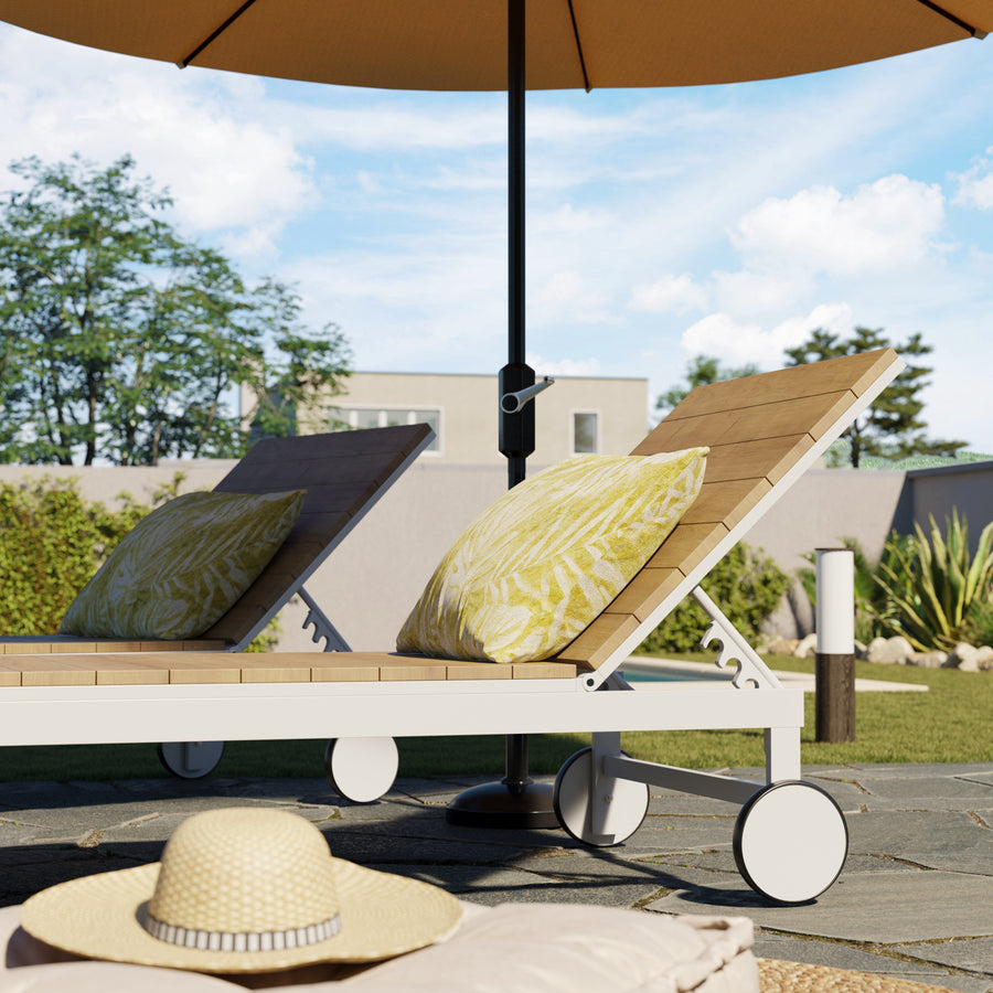 CAPRI CRIB WITH WHEELS WOOD EFFECT AND WHITE