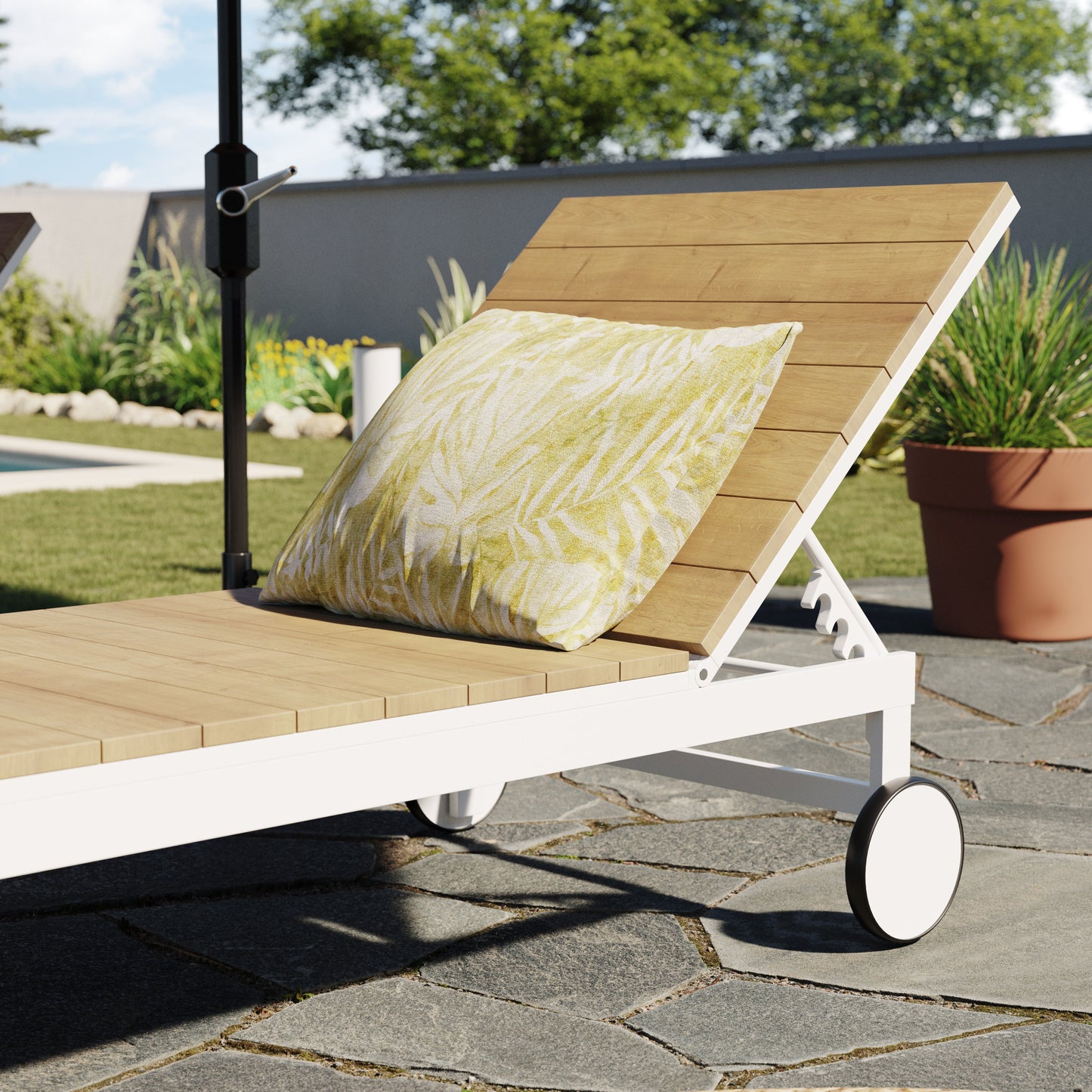 CAPRI CRIB WITH WHEELS WOOD EFFECT AND WHITE