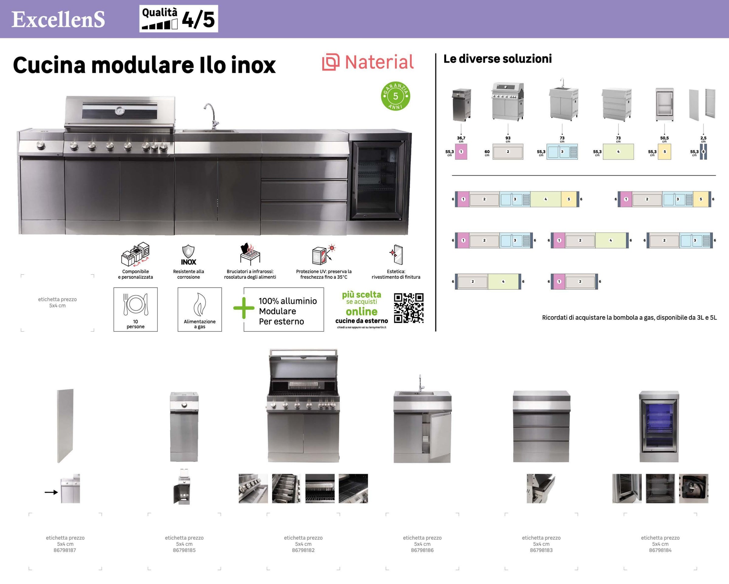 3.5KW GAS SIDE FIRE FOR KITCHEN NATERIAL ILO