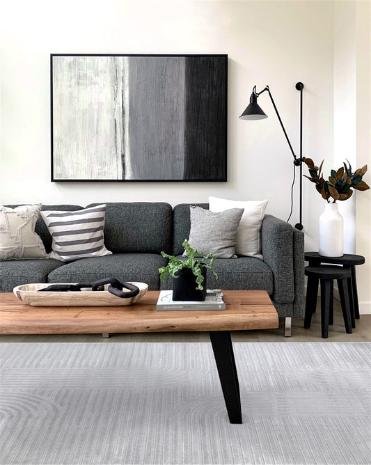 Mito arches rug, grey, 160x230 cm