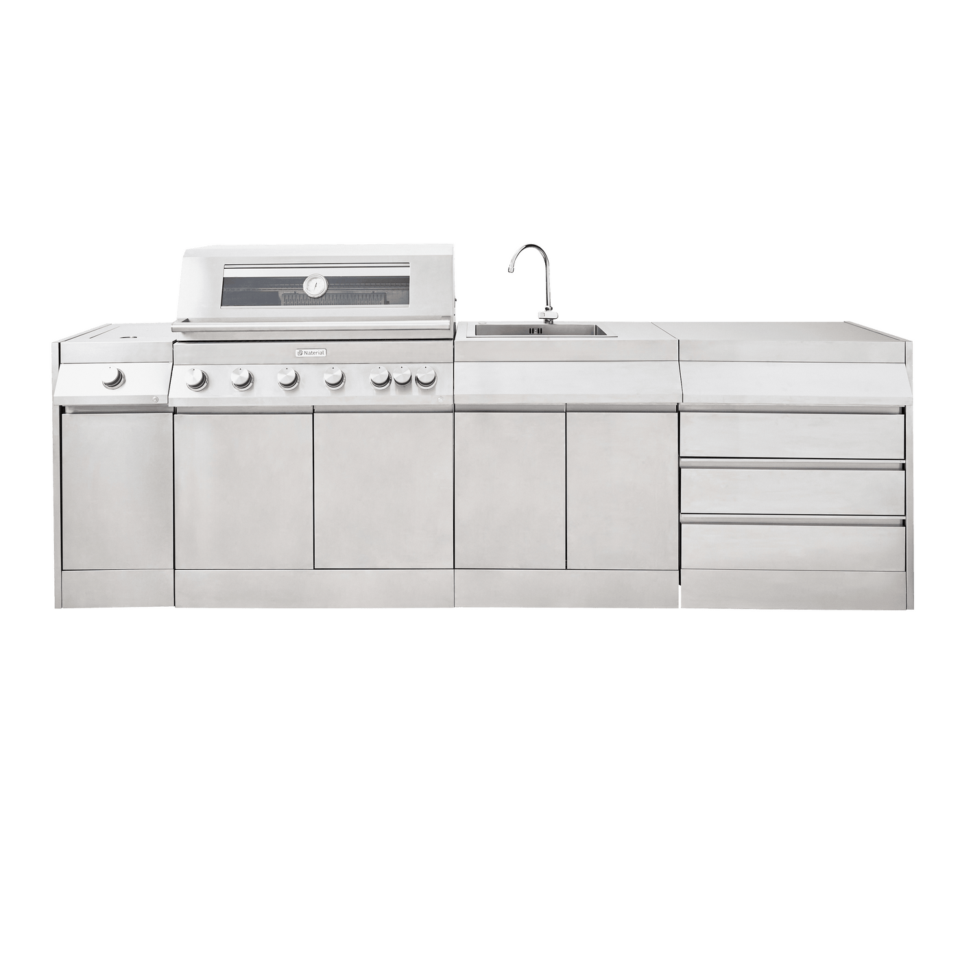 SET OF TWO PANELS 2.5 X 55.3 X 90 CM FOR OUTDOOR KITCHEN NATERIAL ILO INOX