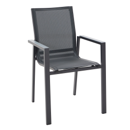 ODYSSEA NATERIAL ALUMINUM AND TEXTILENE ANTHRACITE CHAIR