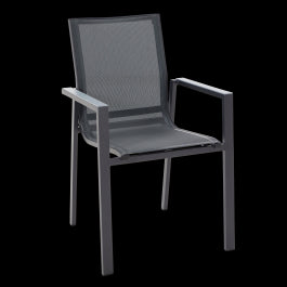 ODYSSEA NATERIAL ALUMINUM AND TEXTILENE ANTHRACITE CHAIR