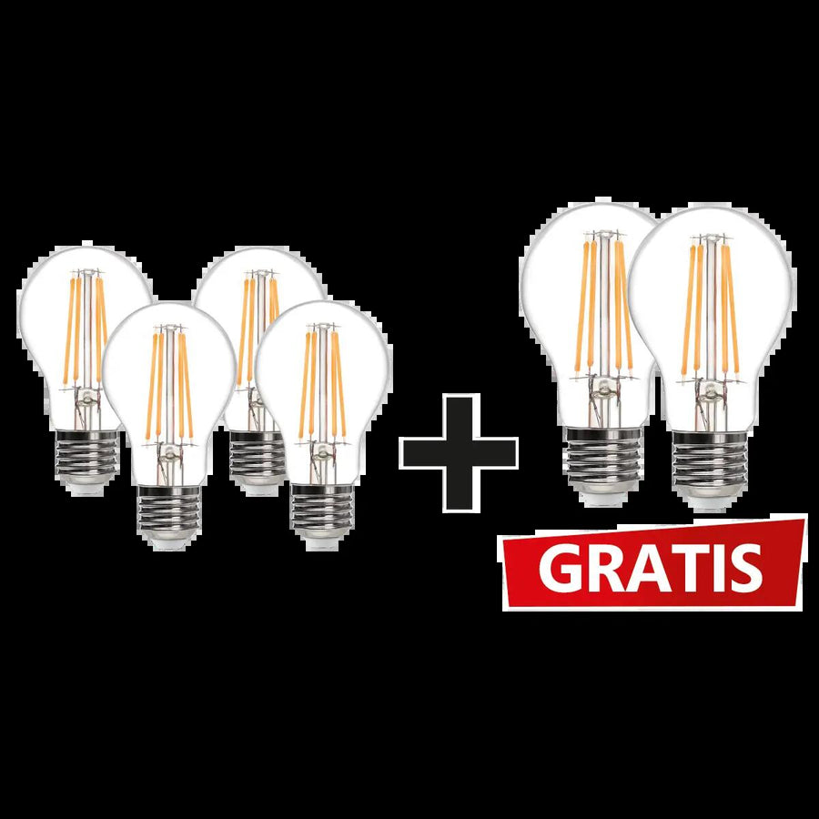 Set 4+2 bulbs 75w natural light