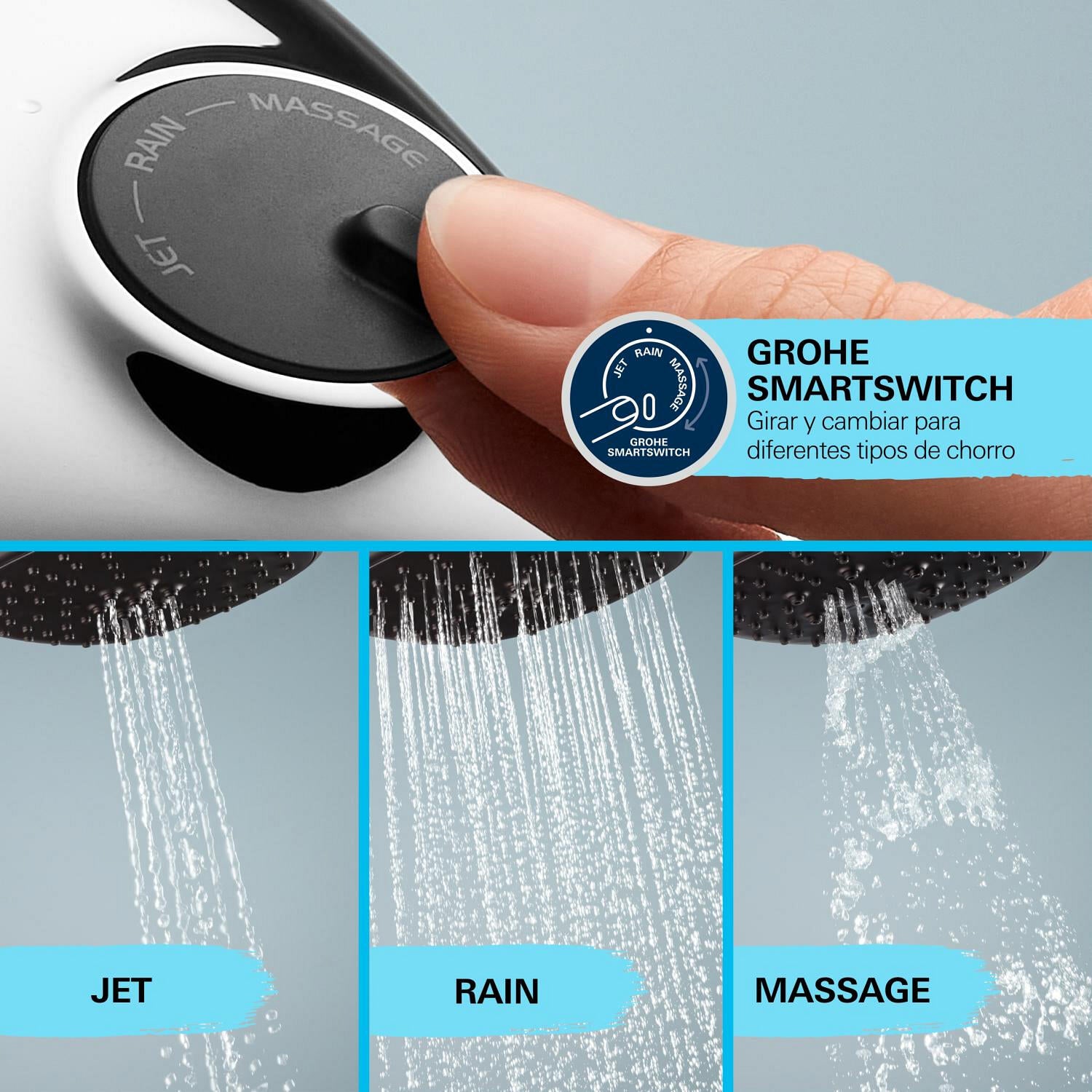 VITALIO START CLOVA 110 3-SPRAY HAND SHOWER