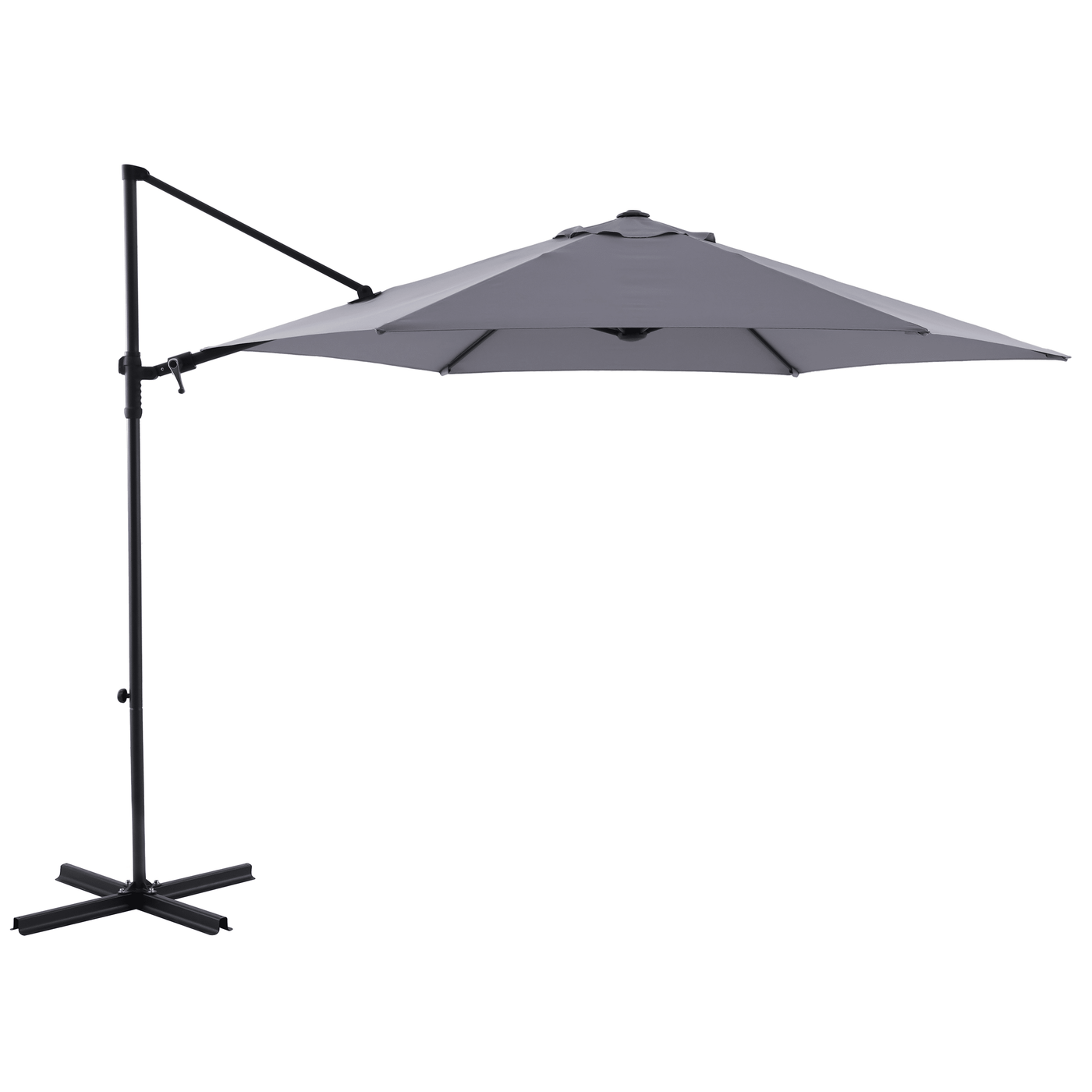 Polar II offset parasol, diameter 290 cm, 160 g/m² canopy, anthracite pole