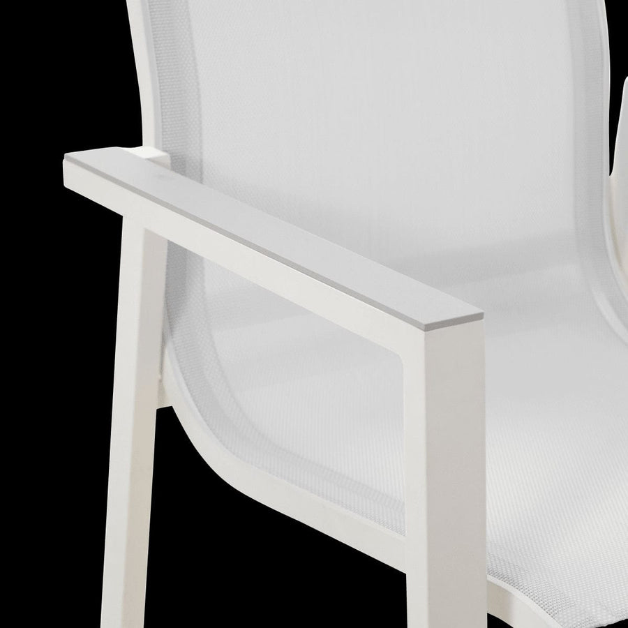Bricocenter NATERIAL ODYSSEA ALUMINUM AND TEXTILENE ARMCHAIR WHITE