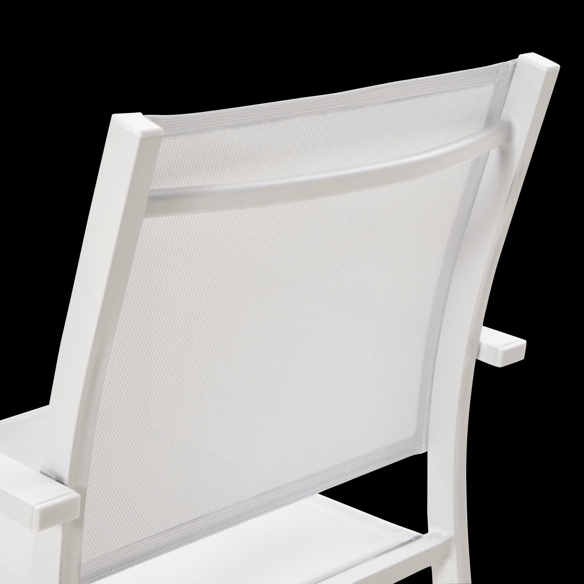 LYRA BETA CHAIR WITH ARMRESTS NATERIAL ALUMINUM AND TEXTILENE WHITE