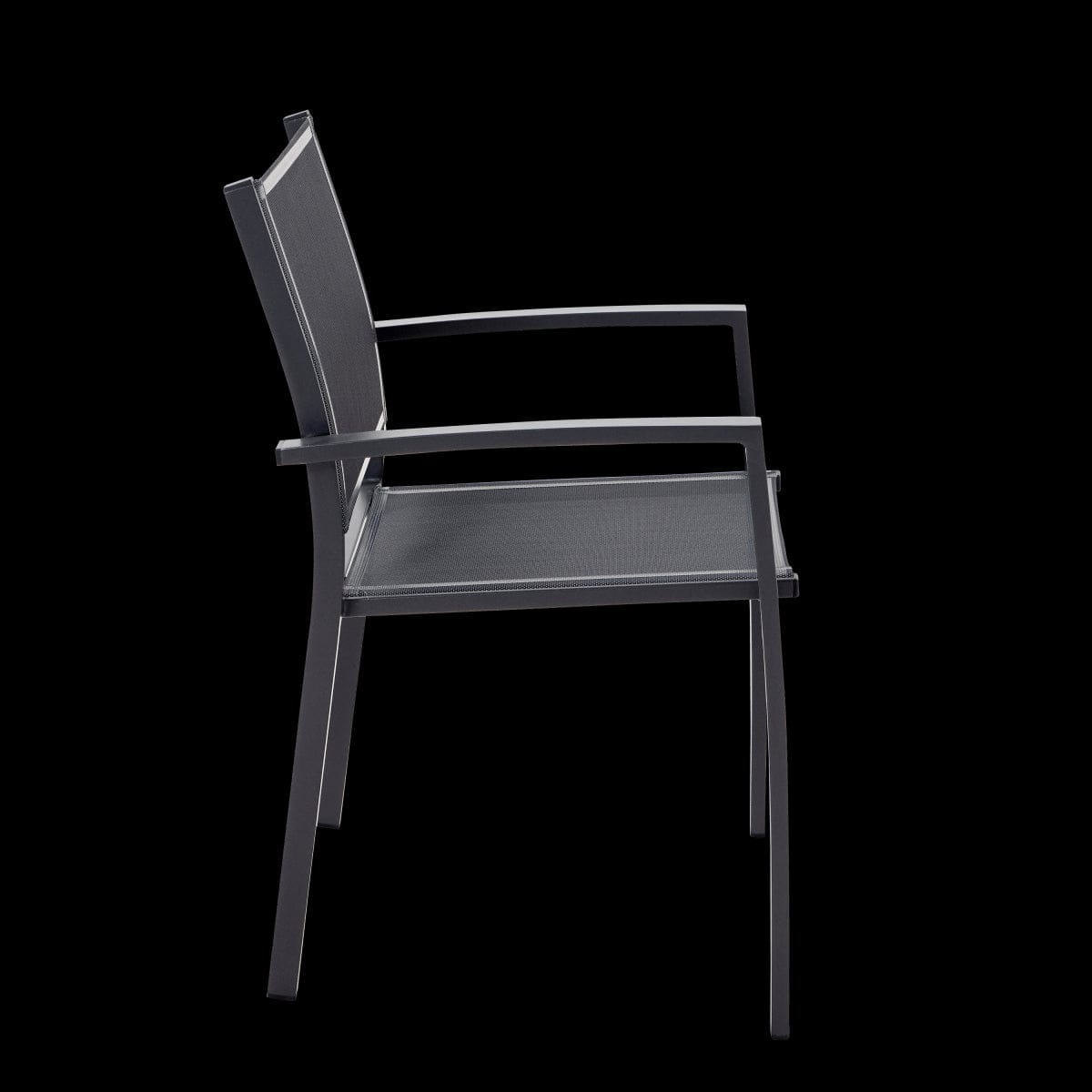 Bricocenter LYRA BETA CHAIR WITH ARMRESTS NATERIAL ALUMINUM AND TEXTILENE ANTHRACITE