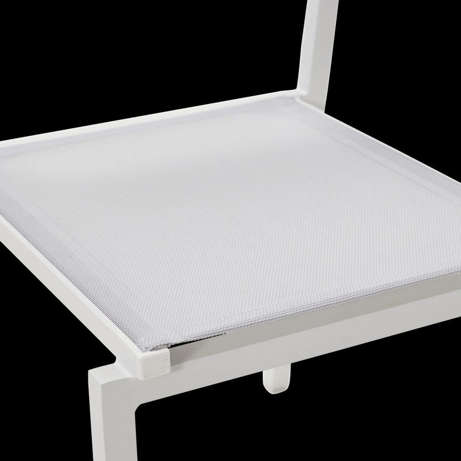 Bricocenter LYRA BETA CHAIR WITHOUT ARMRESTS NATERIAL ALUMINUM AND TEXTILENE WHITE