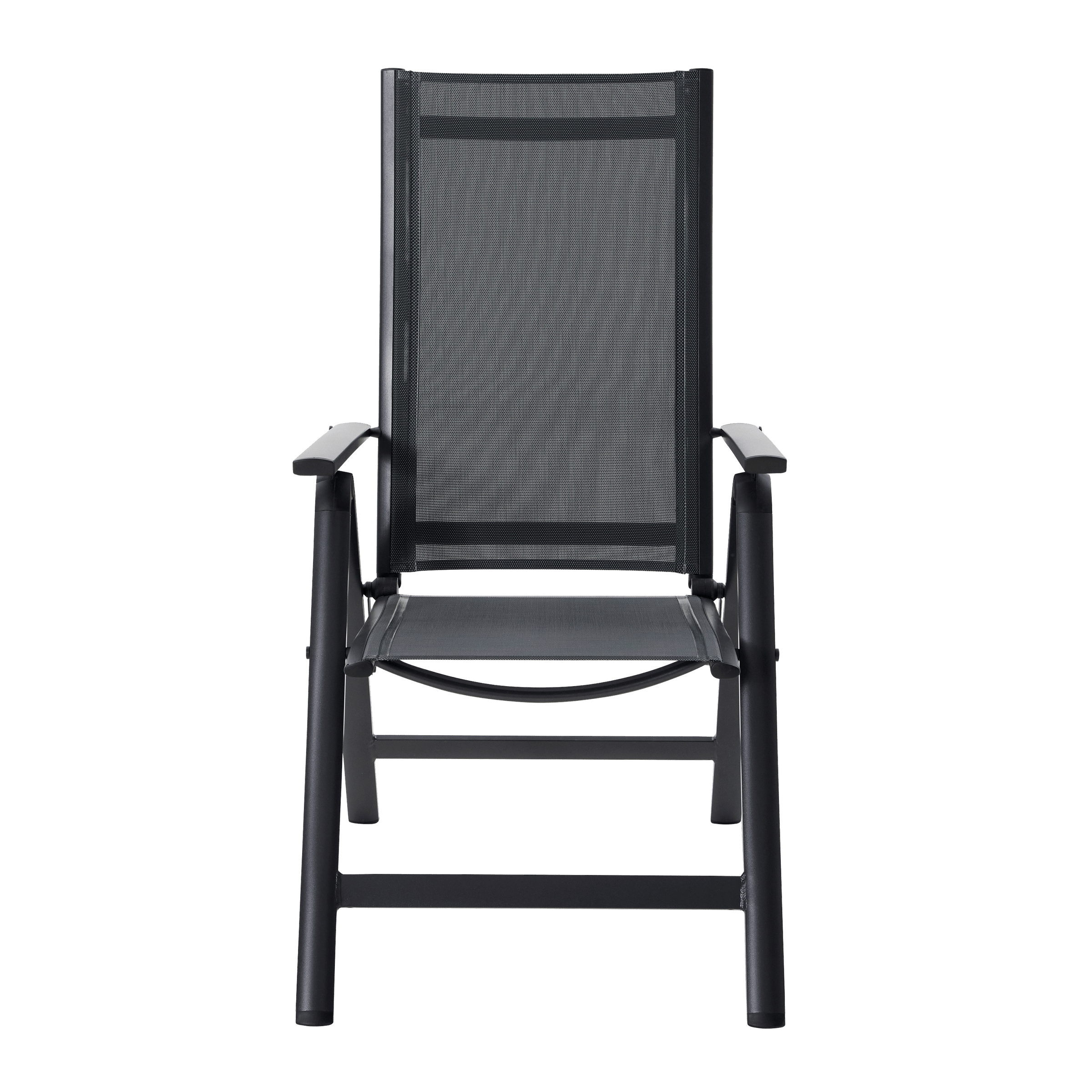 SET OF TWO ARMCHAIRS ODYSSEA NATERIAL ALUMINUM TEXTILENE ANTHRACITE