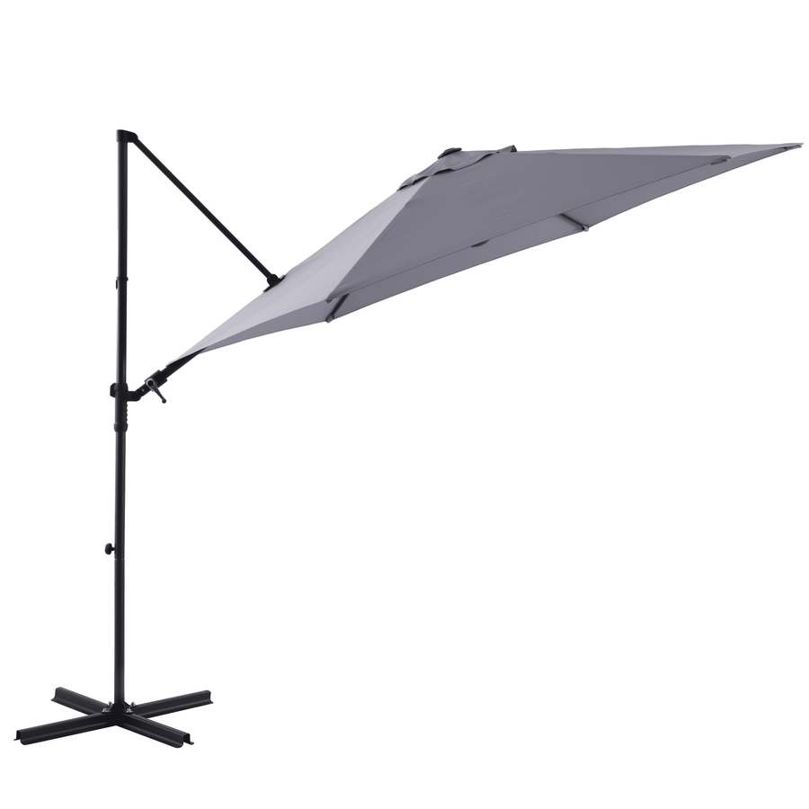 Polar II offset parasol, diameter 290 cm, 160 g/m² canopy, anthracite pole