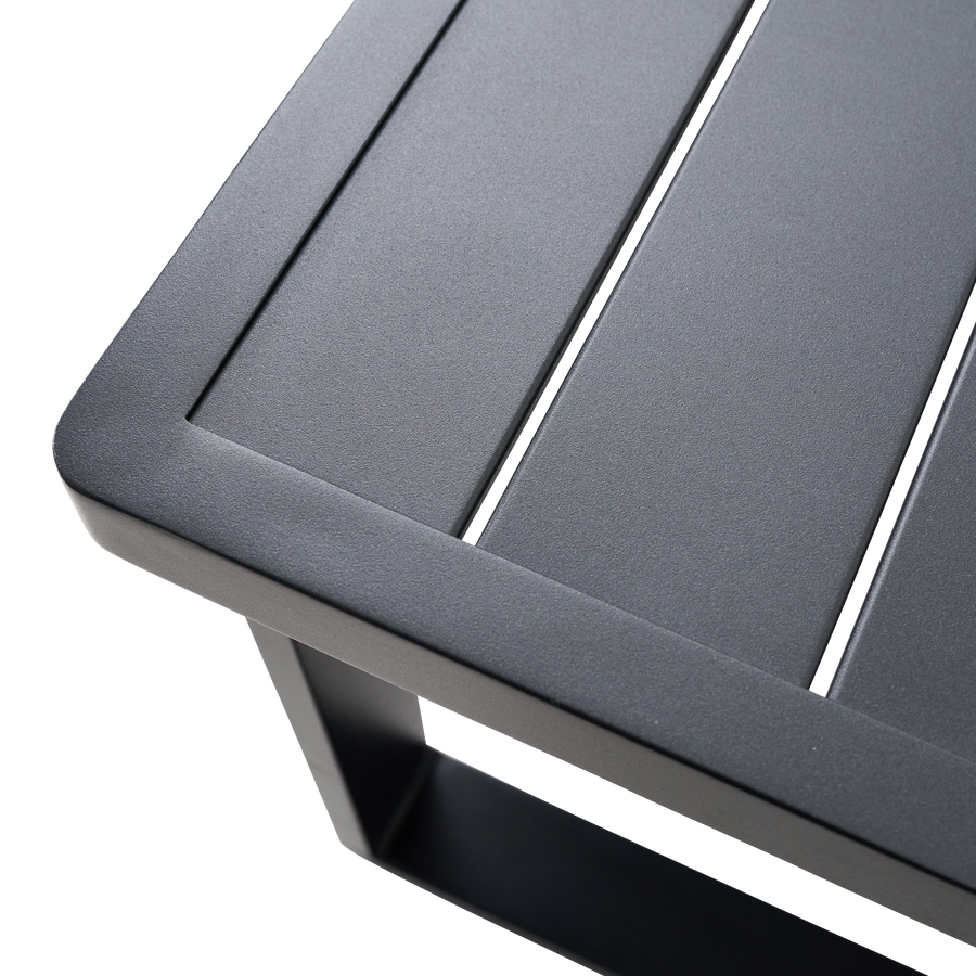 COFFEE SET ARAMIS 4-SEATER ALUMINUM AND TEXTILENE ANTHRACITE