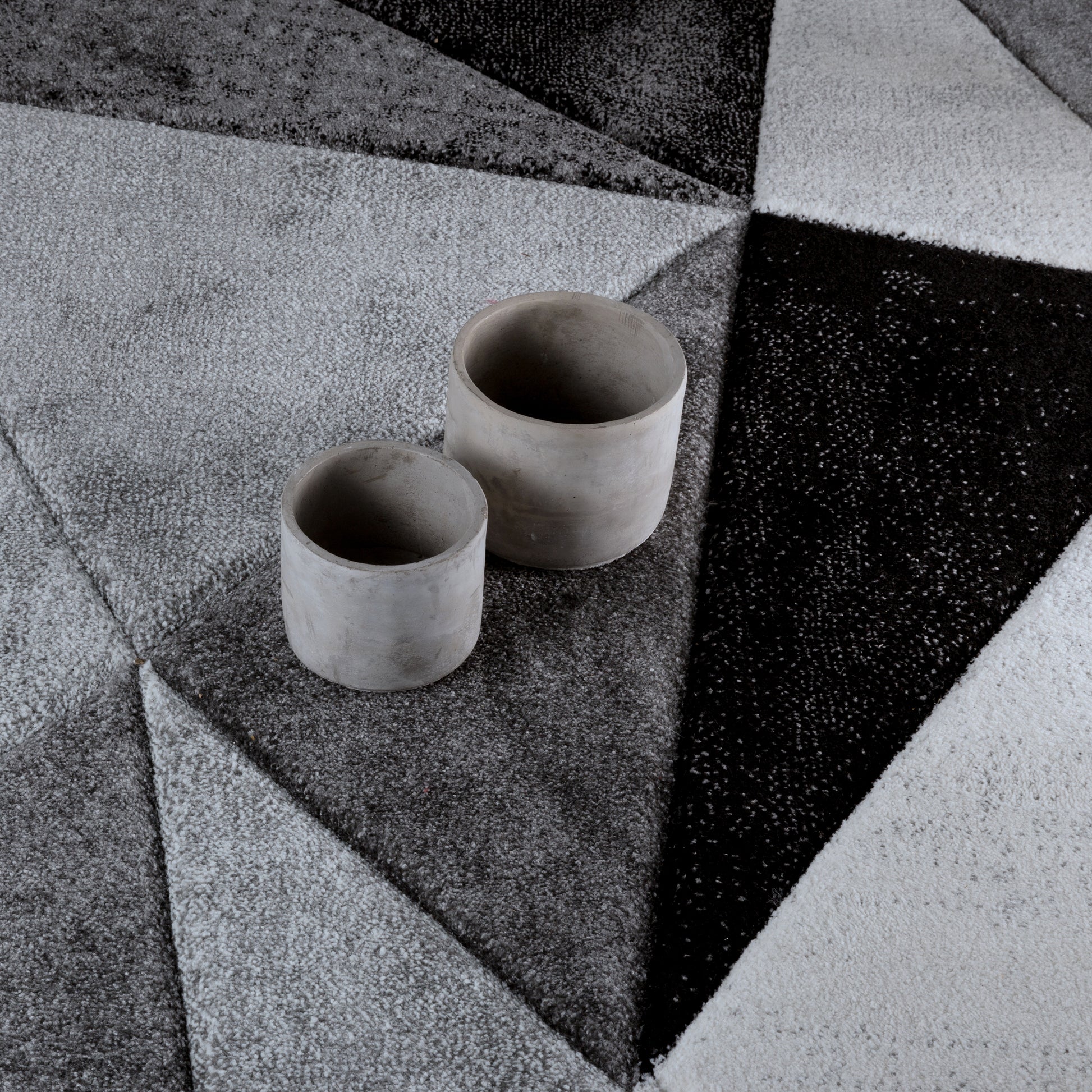 RAY DIAMOND CARPET 160X230 MEDIUM PILE GREY POLYPROPYLENE