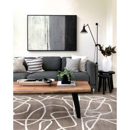 BROWN GEOMETRIC MYTH RUG 120X170 CM